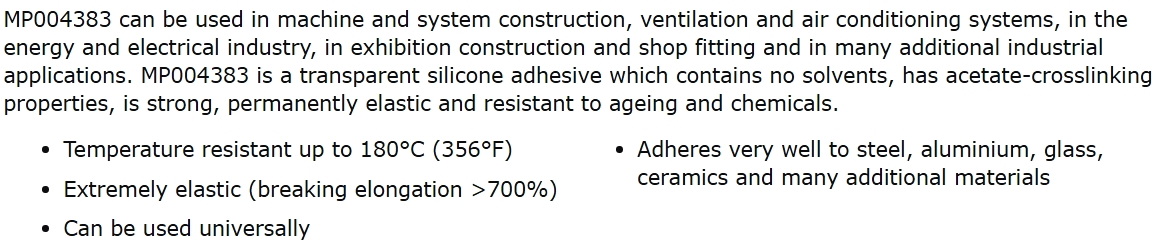 דבק סיליקון שקוף MULTICOMP PRO MP004383